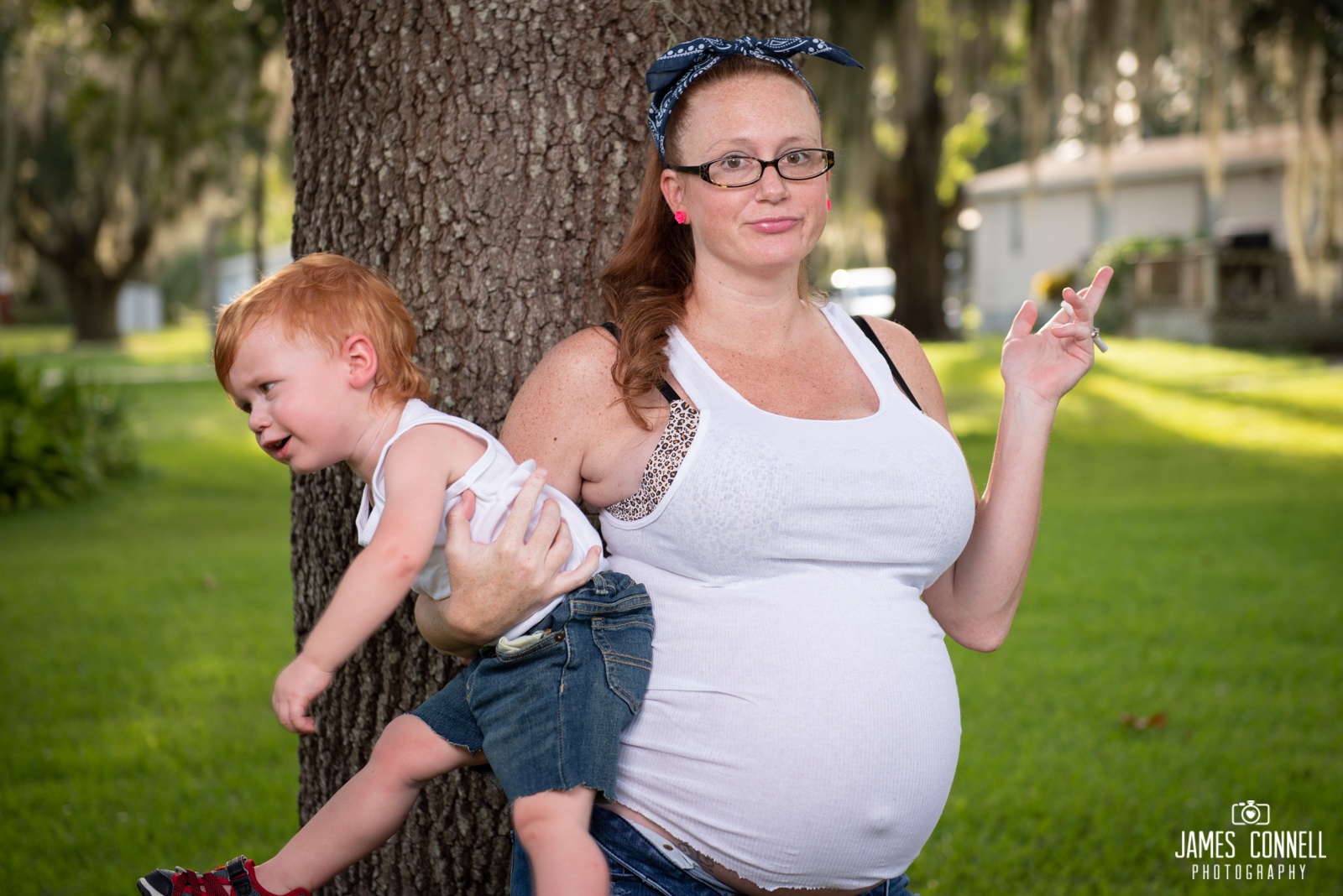 White Trash Redneck Maternity Photos JCP-11 - James Connell Photography -  Tampa Portrait Photographer